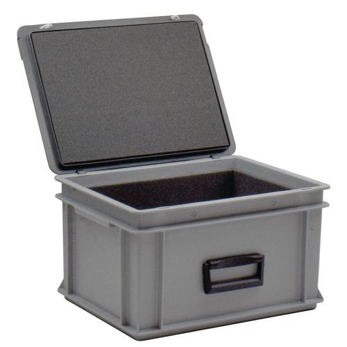 Caixa-maleta Rako com tampa - Interior em espuma - Comprimento de 600 mm