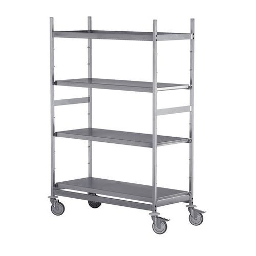 Móvel de apoio inox - 4 plataformas - Capacidade 200 kg Móvel de apoio inox - 4 plataformas - Capacidade 200 kg
