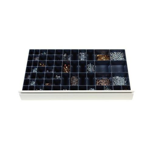 61 compartimentos: 14 compartimentos C x L: 50 x 750 mm29 compartimentos C x L: 75 x 75 mm12 compartimentos C x L: 75 x 150 mm6 compartimentos C x L: 150 x 150 mm 61 compartimentos: 14 compartimentos C x L: 50 x 750 mm29 compartimentos C x L: 75 x 75 mm12 compartimentos C x L: 75 x 150 mm6 compartimentos C x L: 150 x 150 mm