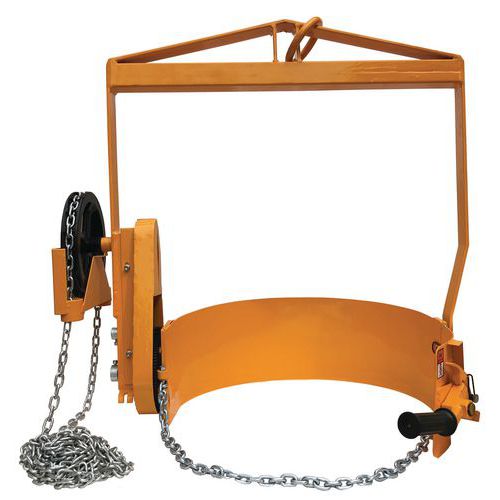 Basculador de bidões com redutor – Capacidade: 360 kg – Para diferencial ou ponte rolante Basculador de bidões com redutor – Capacidade: 360 kg – Para diferencial ou ponte rolante
