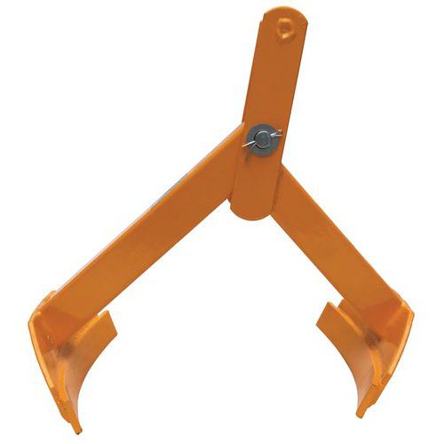 Pinça semiautomática para bidões – Preensão vertical – Capacidade: 350 kg Pinça semiautomática para bidões – Preensão vertical – Capacidade: 350 kg