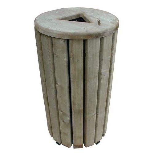 Caixote de lixo em madeira para exterior Genève – 100 L Caixote de lixo em madeira para exterior Genève – 100 L