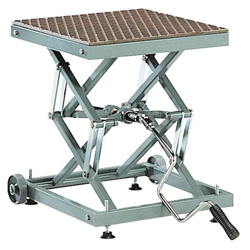 Mesa elevatória móvel mecânica – capacidade de 100 kg Mesa elevatória móvel mecânica – capacidade de 100 kg