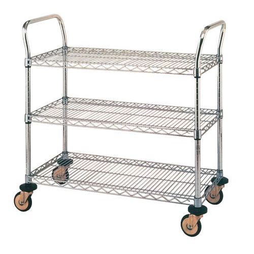 Carro inox - 3 plataformas gradeadas - Capacidade 170 kg Carro inox - 3 plataformas gradeadas - Capacidade 170 kg