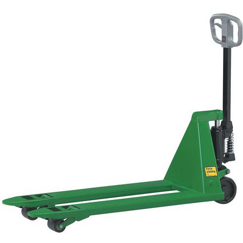 Porta-paletes manual - Garfo com comprimento de 1150 mm - Força de 2000 kg Porta-paletes manual - Garfo com comprimento de 1150 mm - Força de 2000 kg