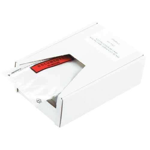 Envelope porta-documentos – Document ci-inclus – Caixa distribuidora Envelope porta-documentos – Document ci-inclus – Caixa distribuidora