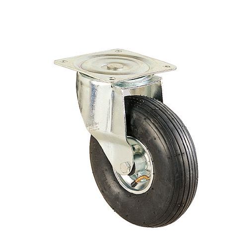 Rodízio giratório com placa - Capacidade de carga de 75 a 250 kg Rodízio giratório com placa - Capacidade de carga de 75 a 250 kg