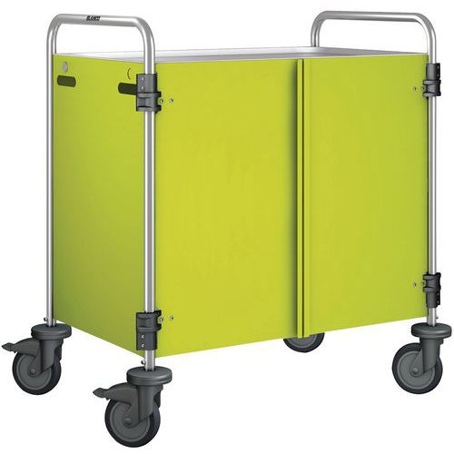 Carro de serviço com painéis – 3 prateleiras – Blanco