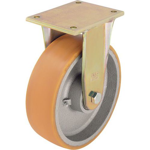 Rodízio fixo com placa - Capacidade de 550 a 3 300 kg Rodízio fixo com placa - Capacidade de 550 a 3 300 kg