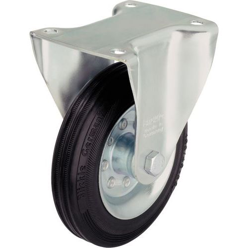 Rodízio fixo com placa - Capacidade de 50 a 205 kg