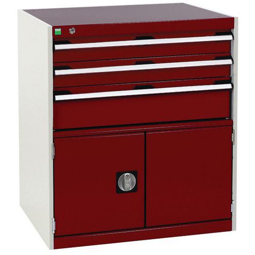 Armário de oficina Cubio SL-859-4.1 com gavetas - Bott Armário de oficina Cubio SL-859-4.1 com gavetas - Bott
