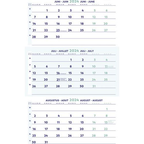 Calendário trimestral de 2025 Calendário trimestral de 2025