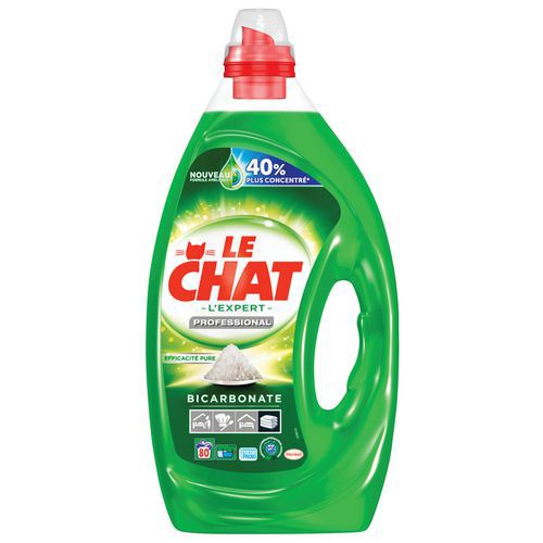 Detergente líquido Le Chat Expert com bicarbonato concentrado de 4 L