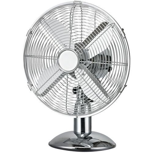 Ventoinha de mesa em metal cromado de 25 cm – Manutan Ventoinha de mesa em metal cromado de 25 cm – Manutan