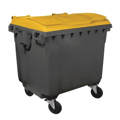 Contentor para resíduos com 4 rodas – 1100 L – Mobil Plastic