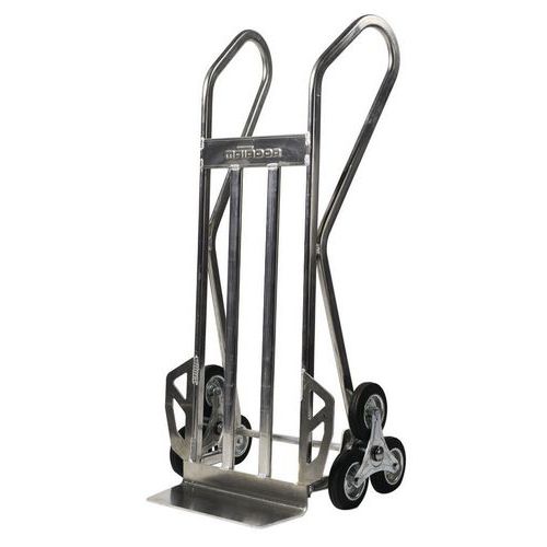 Transportador em alumínio para escadas com 3 rodas em estrela – capacidade de 150 kg Transportador em alumínio para escadas com 3 rodas em estrela – capacidade de 150 kg