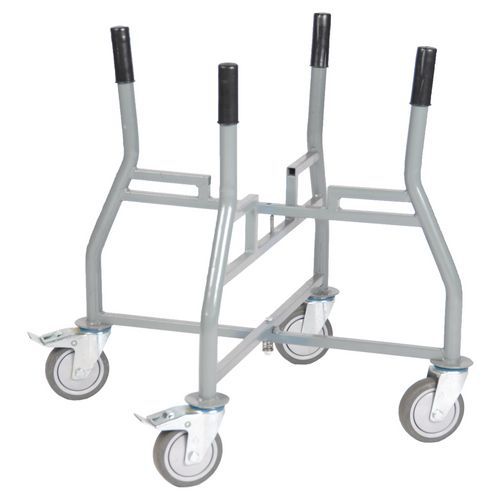 Porta-baldes de estaleiro dobrável de 65/90 L – capacidade de 250 kg Porta-baldes de estaleiro dobrável de 65/90 L – capacidade de 250 kg