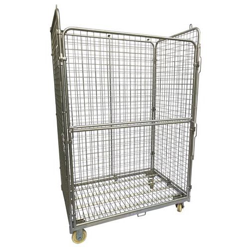 Contentor móvel Maxi com 3 lados e abertura frontal – capacidade de 600 kg – Manutan Contentor móvel Maxi com 3 lados e abertura frontal – capacidade de 600 kg – Manutan