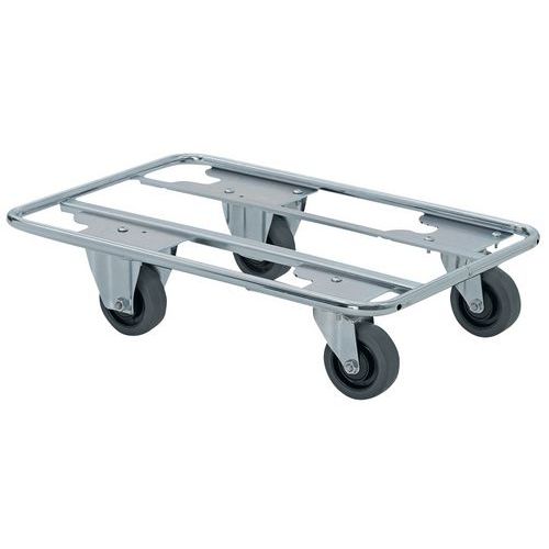 Plataforma móvel tubular em aço de 600x400 mm – capacidade de 400 kg Plataforma móvel tubular em aço de 600x400 mm – capacidade de 400 kg