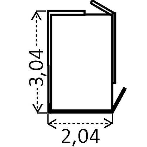 Localização das portas A, B ou C a especificar na encomenda. As portas abrem apenas para o exterior. Dimensões totais em m. Localização das portas A, B ou C a especificar na encomenda. As portas abrem apenas para o exterior. Dimensões totais em m.