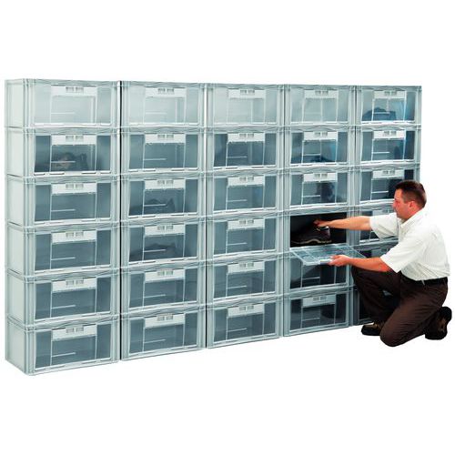 empilhe os recipientes e forme estruturas de arrumação e armazenamento estáveis e polivalentes empilhe os recipientes e forme estruturas de arrumação e armazenamento estáveis e polivalentes