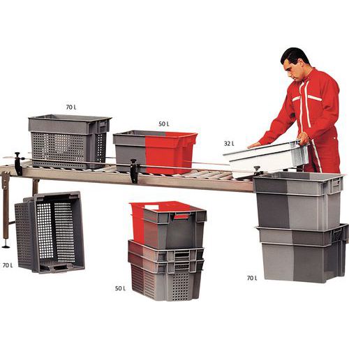 Caixa empilhável de ida e volta – 600 mm de comprimento – 32 a 70 L – Schoeller Allibert Caixa empilhável de ida e volta – 600 mm de comprimento – 32 a 70 L – Schoeller Allibert