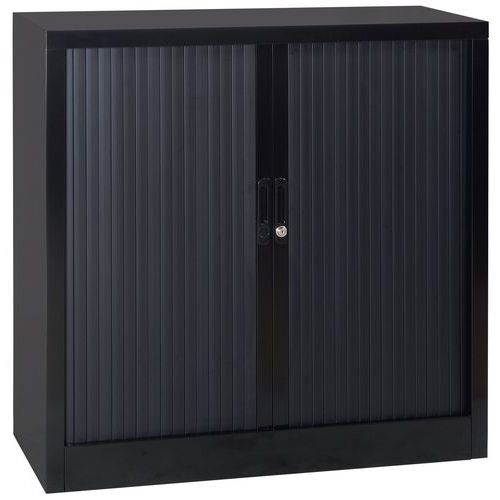Armário baixo com portas de persiana em kit – largura 120 cm - Manutan Expert Armário baixo com portas de persiana em kit – largura 120 cm - Manutan Expert