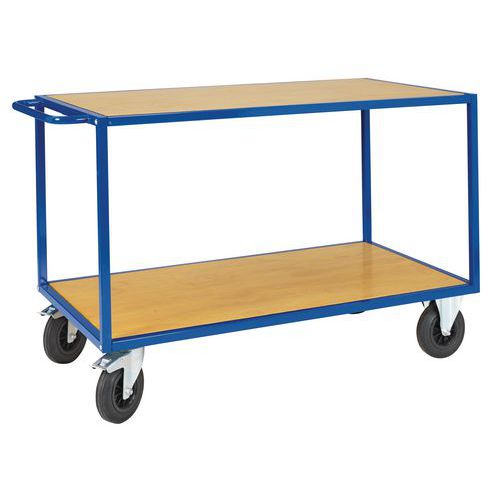 Carro com plataformas em madeira – 2 plataformas – Carga de 500 kg Carro com plataformas em madeira – 2 plataformas – Carga de 500 kg