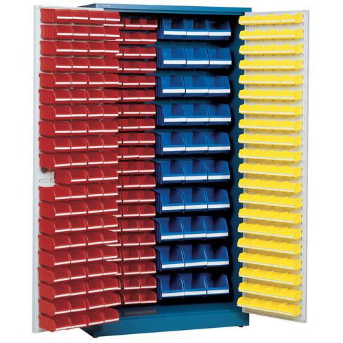 Armário com 273 caixas de bico - Alto - Com portas compostas Armário com 273 caixas de bico - Alto - Com portas compostas