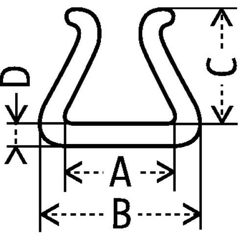 - A: largura útil- B: largura total- C: profundidade útil- D: espessura - A: largura útil- B: largura total- C: profundidade útil- D: espessura