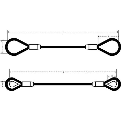 L = comprimento útilH = altura da fivelal = largura da fivela L = comprimento útilH = altura da fivelal = largura da fivela