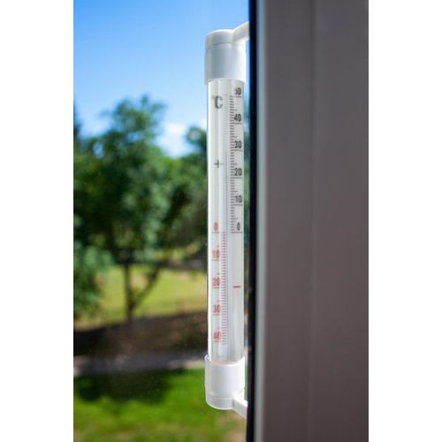 Termometro Analogico Da Esterno E Interno VELAMP 40cm – Plastica Bianca Resistente – Scala Da -40°C A +50°C – Adatto A Giardino, Balcone O Parete - 3