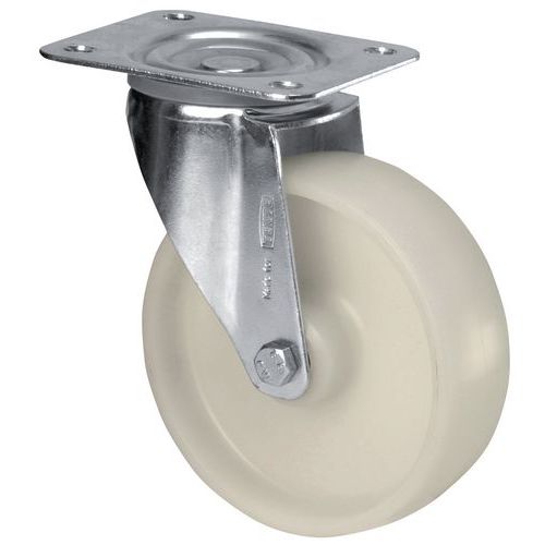Rodízio giratório com placa - Capacidade de 150 a 300 kg Rodízio giratório com placa - Capacidade de 150 a 300 kg