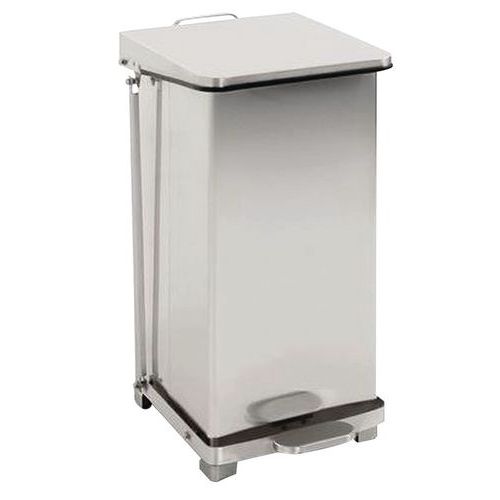 Caixote de lixo industrial em inox com pedal – 45 L ou 90 L – Manutan Caixote de lixo industrial em inox com pedal – 45 L ou 90 L – Manutan