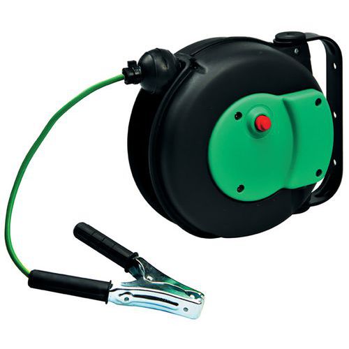 Enrolador de retorno automático com alicate de ligação à terra Enrolador de retorno automático com alicate de ligação à terra