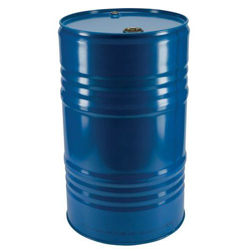 Bidão de aço, 30 L, azul, com 2 bujões, envernizado, indústria alimentar Bidão de aço, 30 L, azul, com 2 bujões, envernizado, indústria alimentar