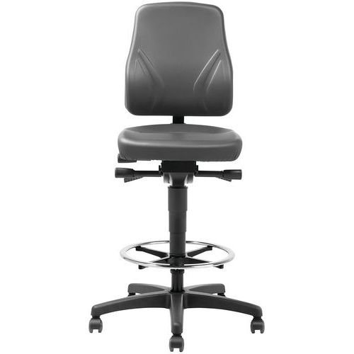 Cadeira de oficina ergonómica – modelo alto, com rodízios de bloqueio automático Cadeira de oficina ergonómica – modelo alto, com rodízios de bloqueio automático