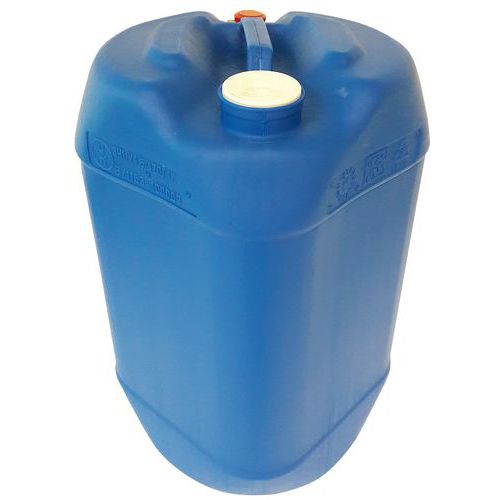 Bidão de polietileno de 30 L, azul, quadrado, com 2 bujões homologados Bidão de polietileno de 30 L, azul, quadrado, com 2 bujões homologados