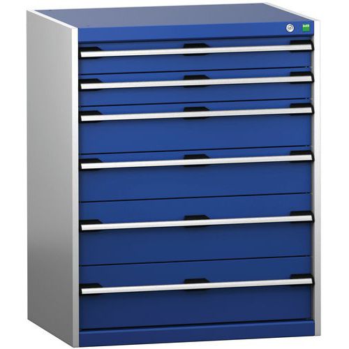 Armário de gavetas SL-8610-6.2 com 6 gavetas para carga pesada - BOTT Armário de gavetas SL-8610-6.2 com 6 gavetas para carga pesada - BOTT