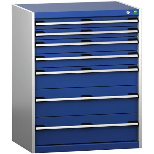 Armário de gavetas SL-8610-7.4 com 7 gavetas para carga pesada - BOTT Armário de gavetas SL-8610-7.4 com 7 gavetas para carga pesada - BOTT