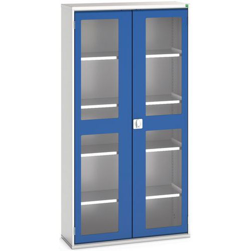 Portas transparentes do armário Verso com 4 prateleiras 1050x350x2000 Portas transparentes do armário Verso com 4 prateleiras 1050x350x2000