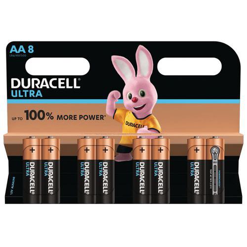 Pilhas alcalinas Duracell Ultra Power AA LR6 – conjunto de 8 Pilhas alcalinas Duracell Ultra Power AA LR6 – conjunto de 8
