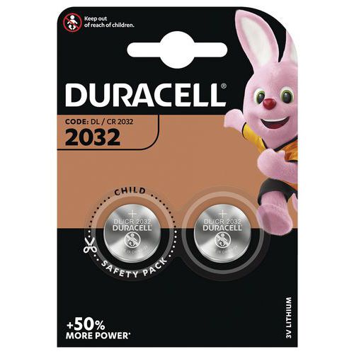 Pilha de botão de lítio CR2032 – conjunto de 2 – Duracell Pilha de botão de lítio CR2032 – conjunto de 2 – Duracell
