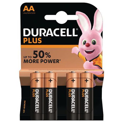 Pilha alcalina Duracell Plus Power AA LR6 – conjunto de 4 Pilha alcalina Duracell Plus Power AA LR6 – conjunto de 4