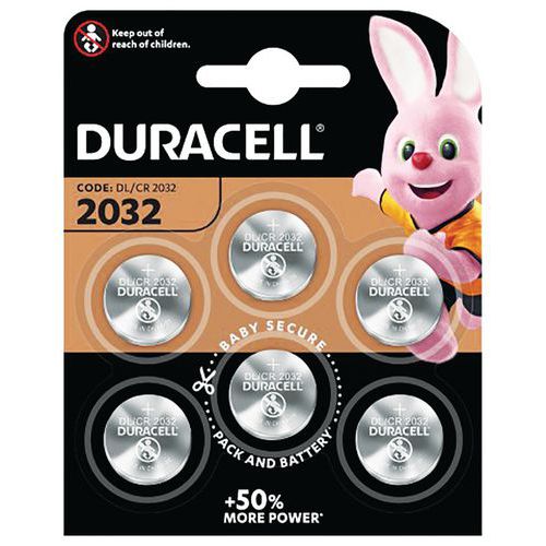 Pilha de botão de lítio 2032 – conjunto de 6 – Duracell Pilha de botão de lítio 2032 – conjunto de 6 – Duracell