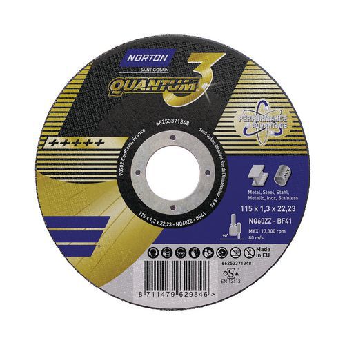 Disco de corte plano QUANTUM 3-METAL - Norton Disco de corte plano QUANTUM 3-METAL - Norton