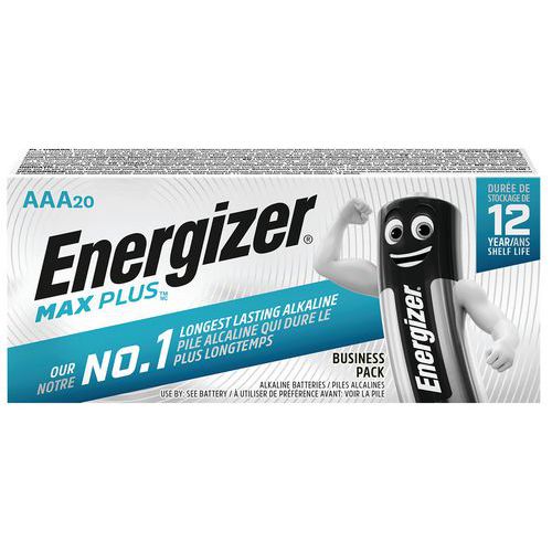 Pilha alcalina Max Plus AAA/LR3 – conjunto de 20 – Energizer Pilha alcalina Max Plus AAA/LR3 – conjunto de 20 – Energizer
