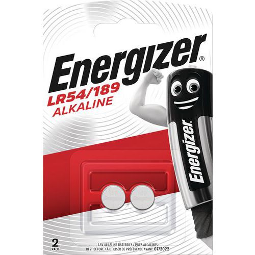 Pilha alcalina multifunções para calculadoras, relógios, entre outros – LR54 – conjunto de 2 – Energizer Pilha alcalina multifunções para calculadoras, relógios, entre outros – LR54 – conjunto de 2 – Energizer