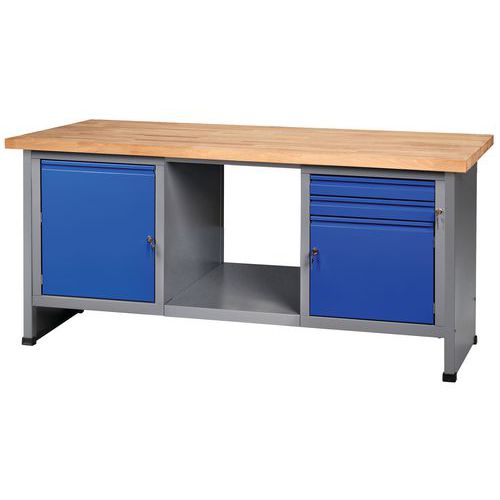 Bancada de trabalho FK 184 com bloco de arrumação e gavetas – Küpper Bancada de trabalho FK 184 com bloco de arrumação e gavetas – Küpper