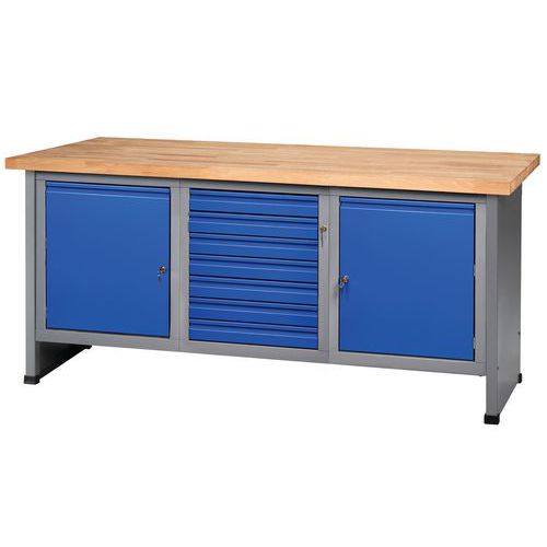 Bancada de trabalho FK 184 com bloco de arrumação e gavetas – Küpper Bancada de trabalho FK 184 com bloco de arrumação e gavetas – Küpper